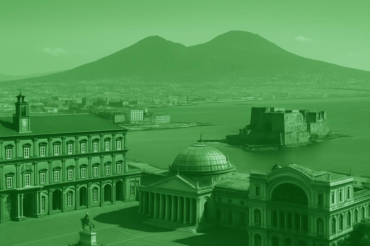 Must-see landmarks of Naples, Italy.