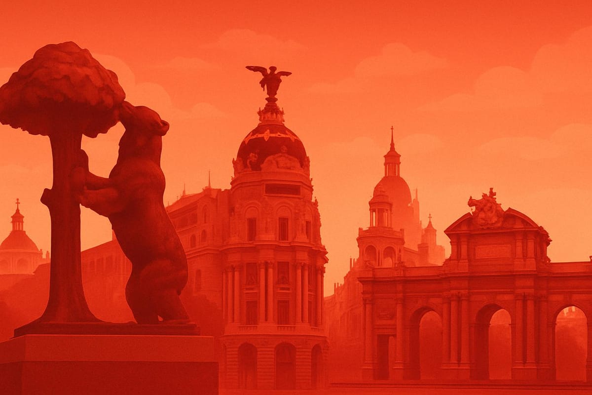 Must-see landmarks of Madrid, Spain.