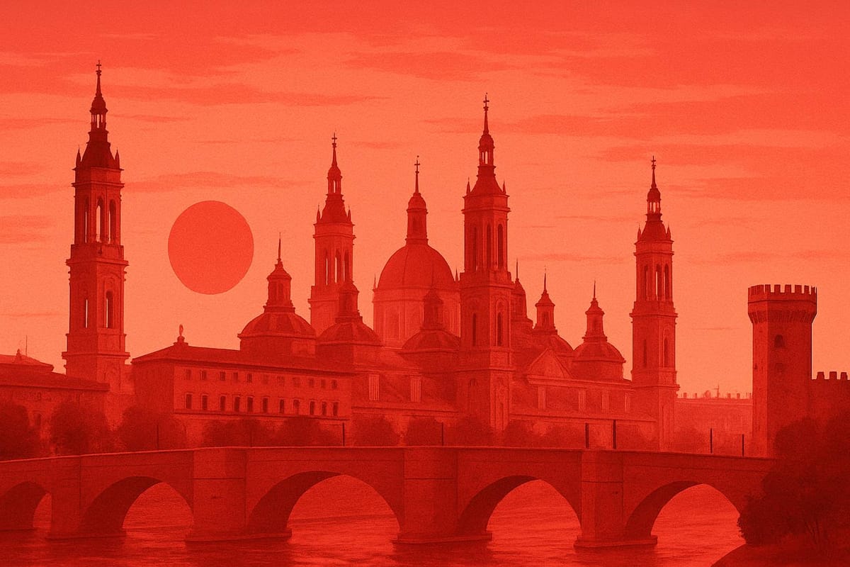 Must-see landmarks of Zaragoza, Spain.