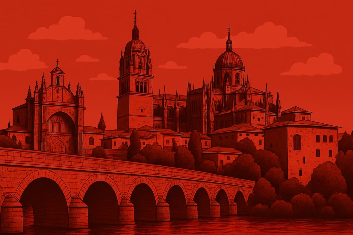 Must-see landmarks of Salamanca, Spain.