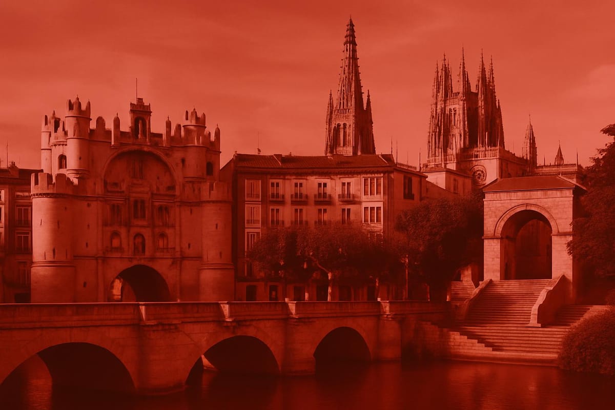 Must-see landmarks of Burgos, Spain.