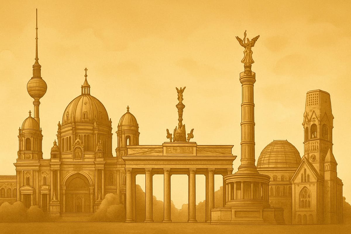 Must-see landmarks of Berlin, Germany.