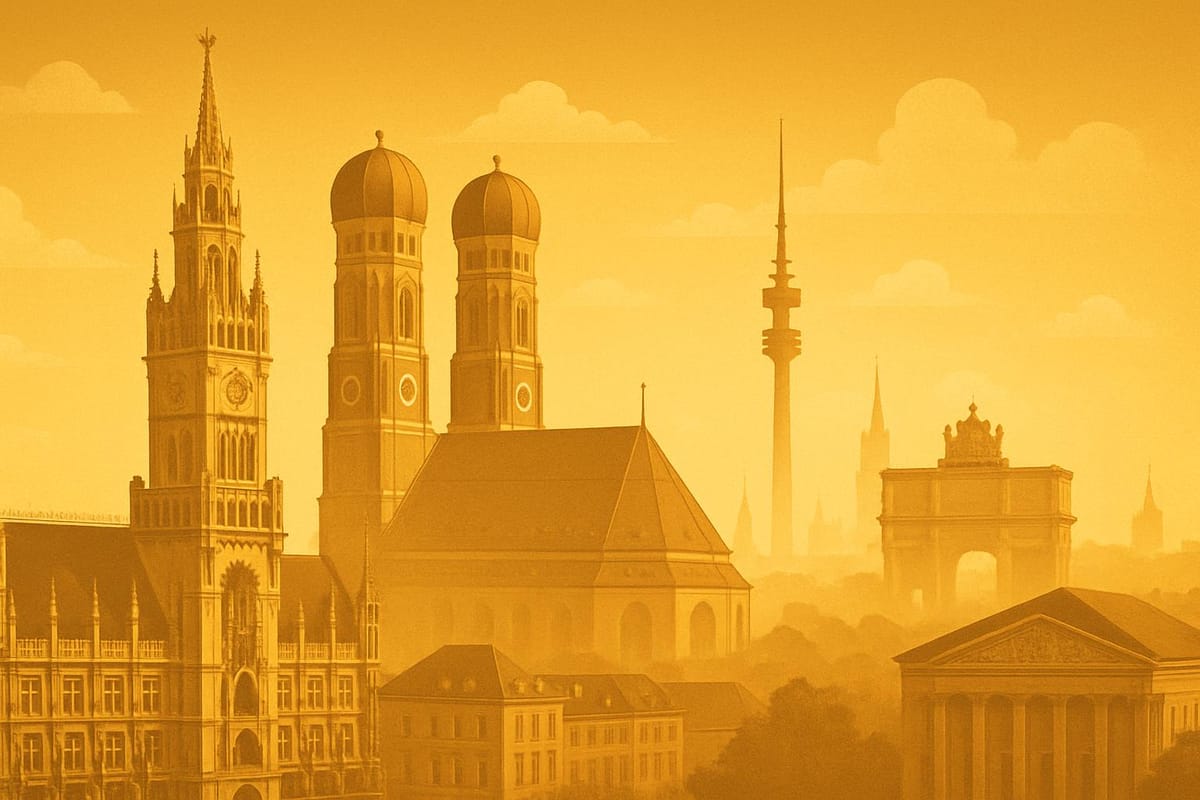 Must-see landmarks of Munich, Germany.