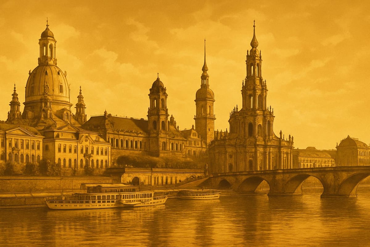 Must-see landmarks of Dresden, Germany.