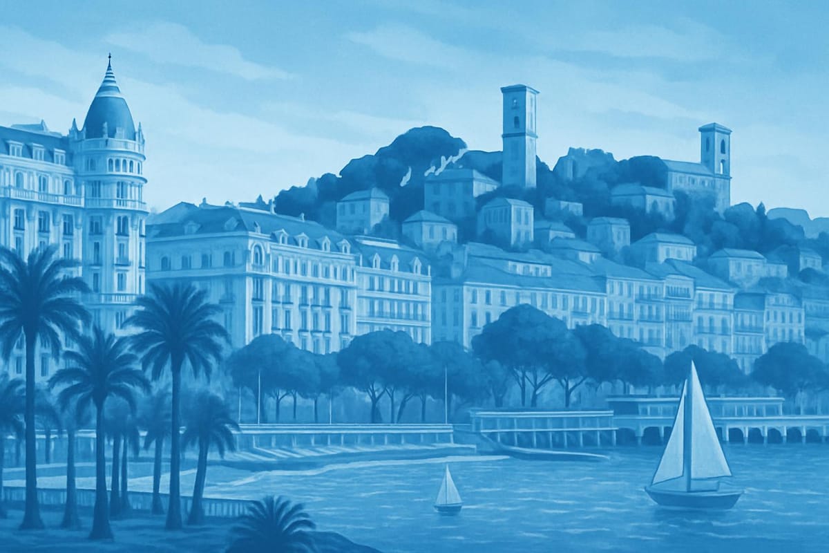 Must-see landmarks of Cannes, France.