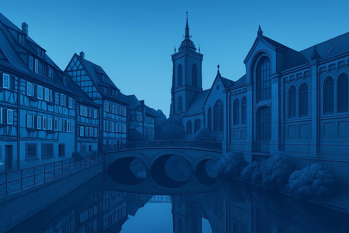Must-see landmarks of Colmar, France.