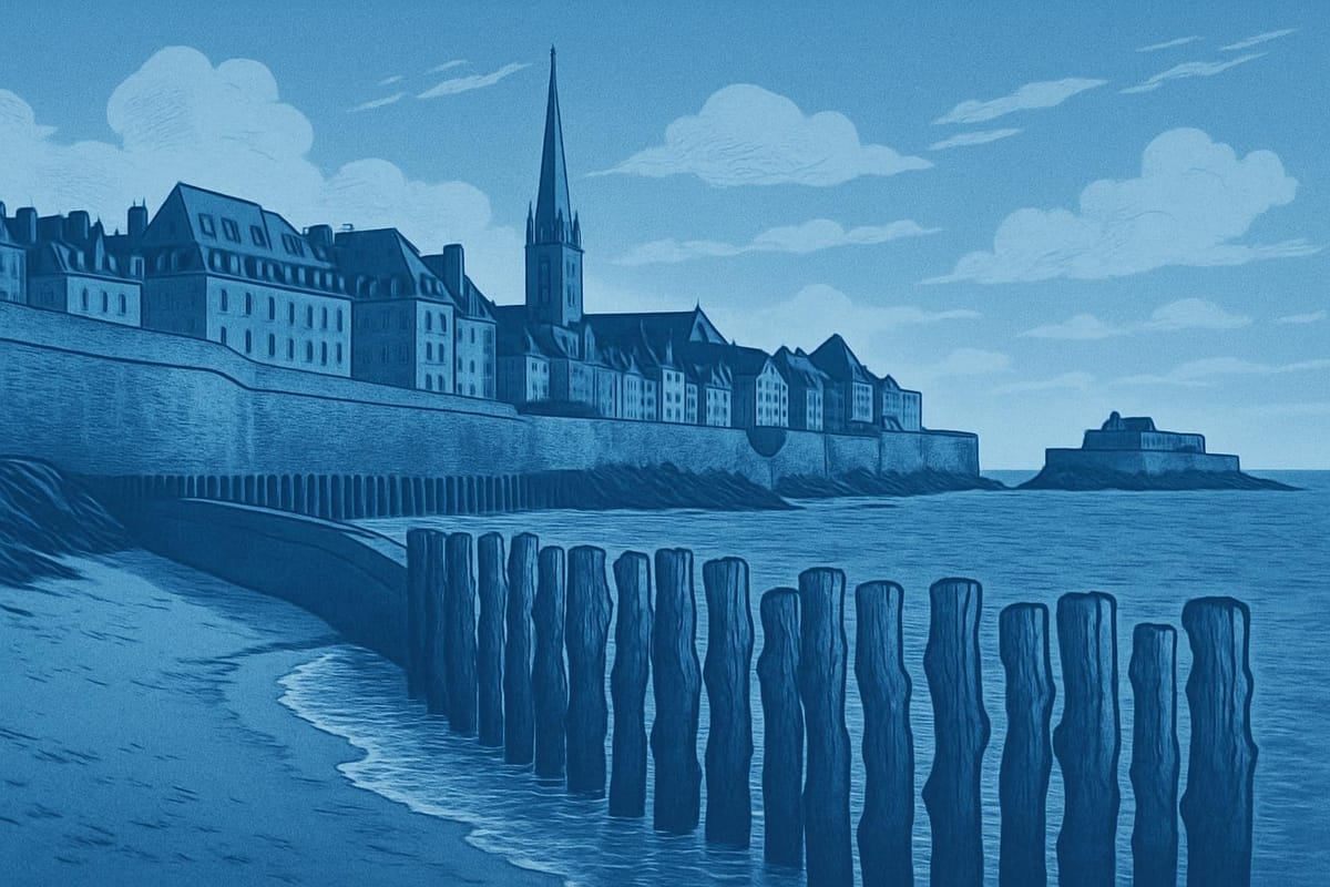 Must-see landmarks of Saint-Malo, France.