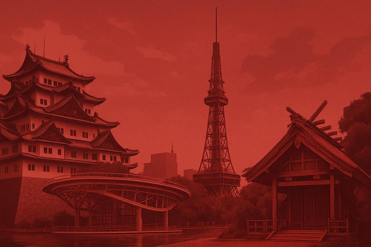 Must-see landmarks of Nagoya, Japan.