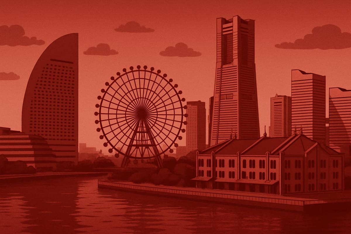 Must-see landmarks of Yokohama, Japan.