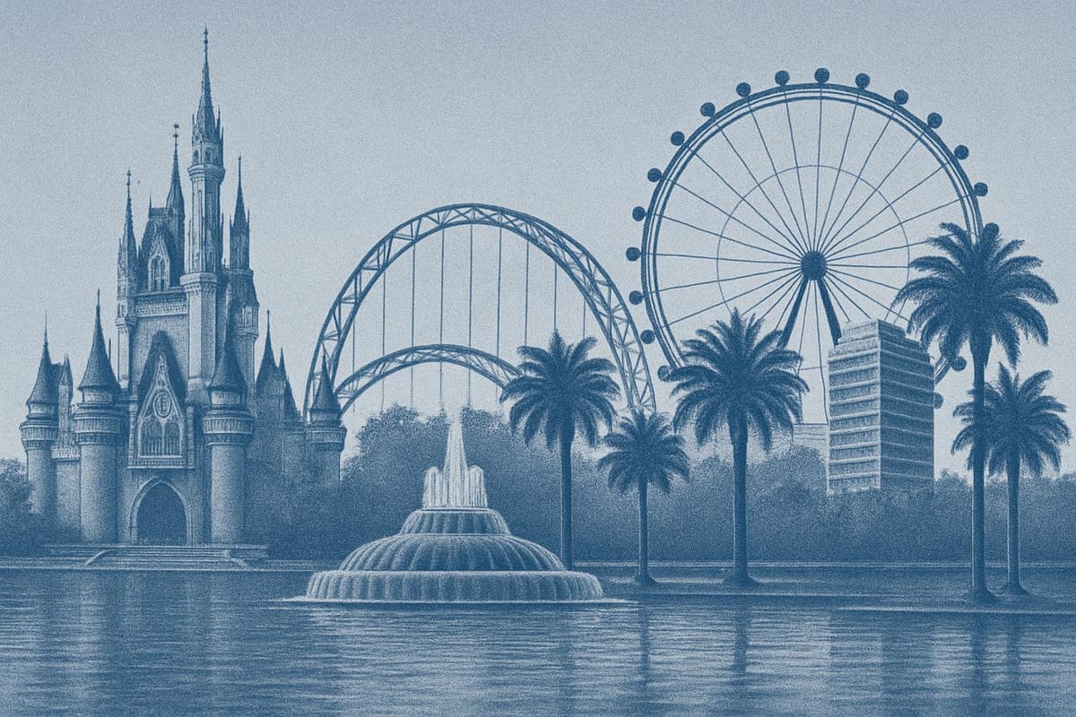Must-see landmarks of Orlando, USA.