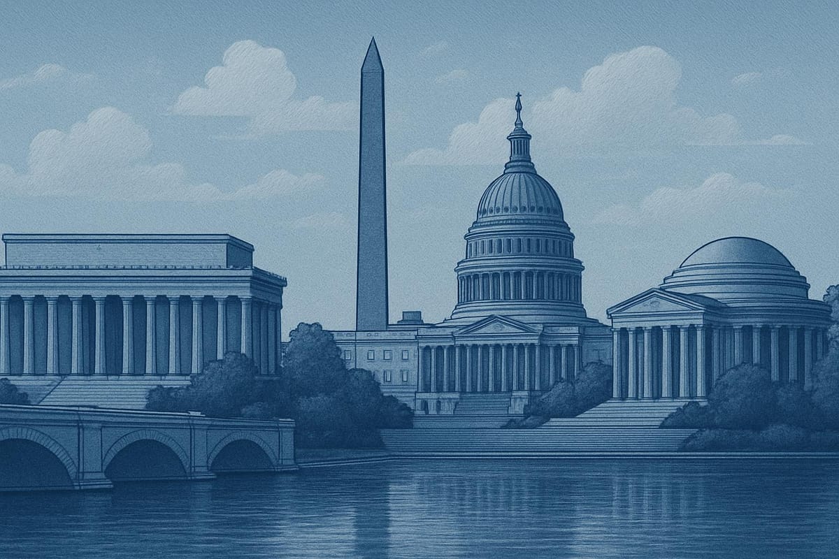 Must-see landmarks of Washington DC, USA.