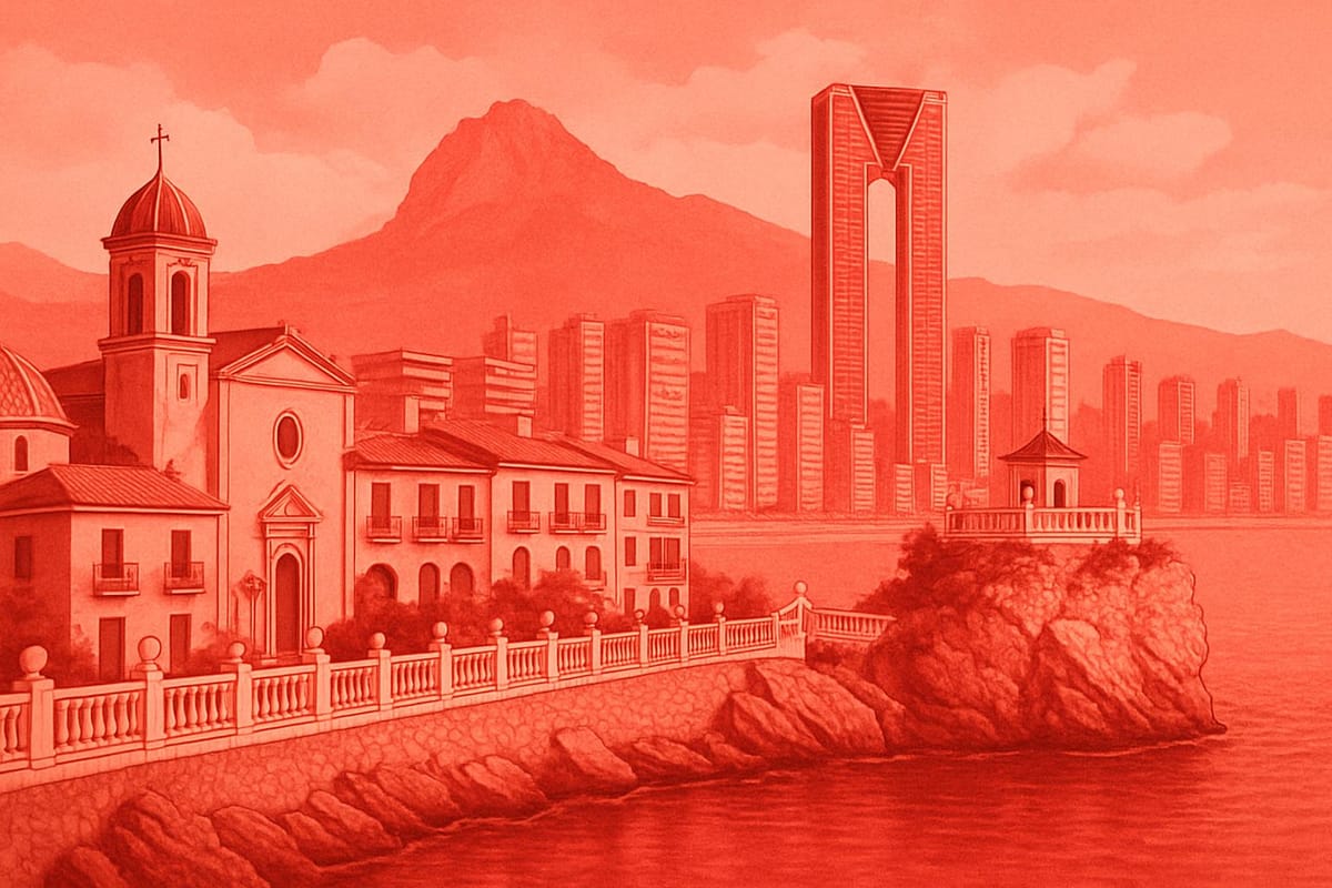 Must-see landmarks of Benidorm, Spain.