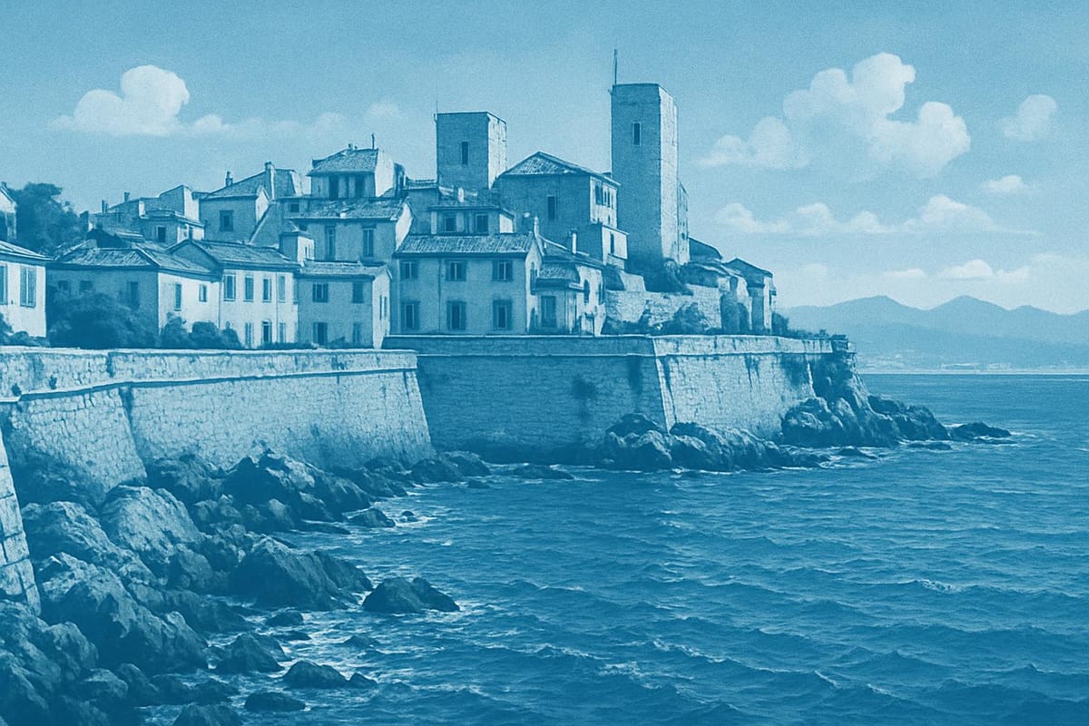 Must-see landmarks of Antibes, France.