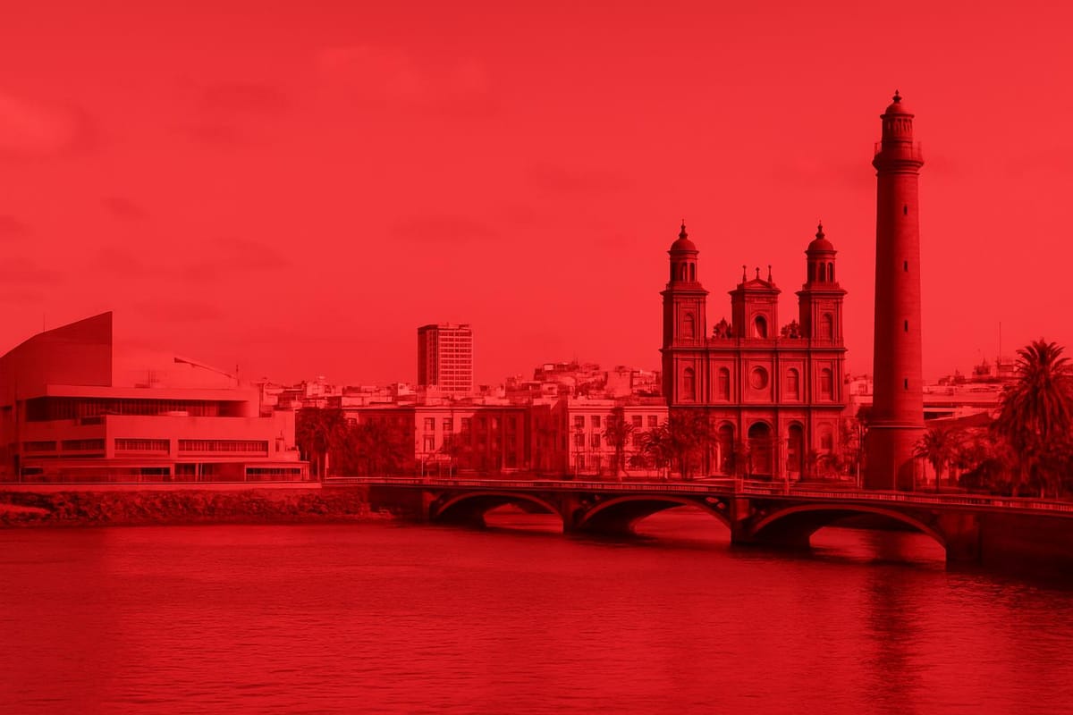 Must-see landmarks of Las Palmas de Gran Canaria, Spain.