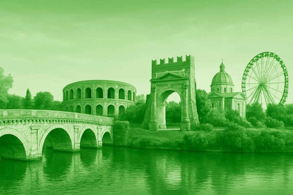 Must-see landmarks of Rimini, Italy.