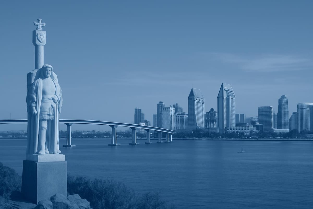 Must-see landmarks of San Diego, USA.