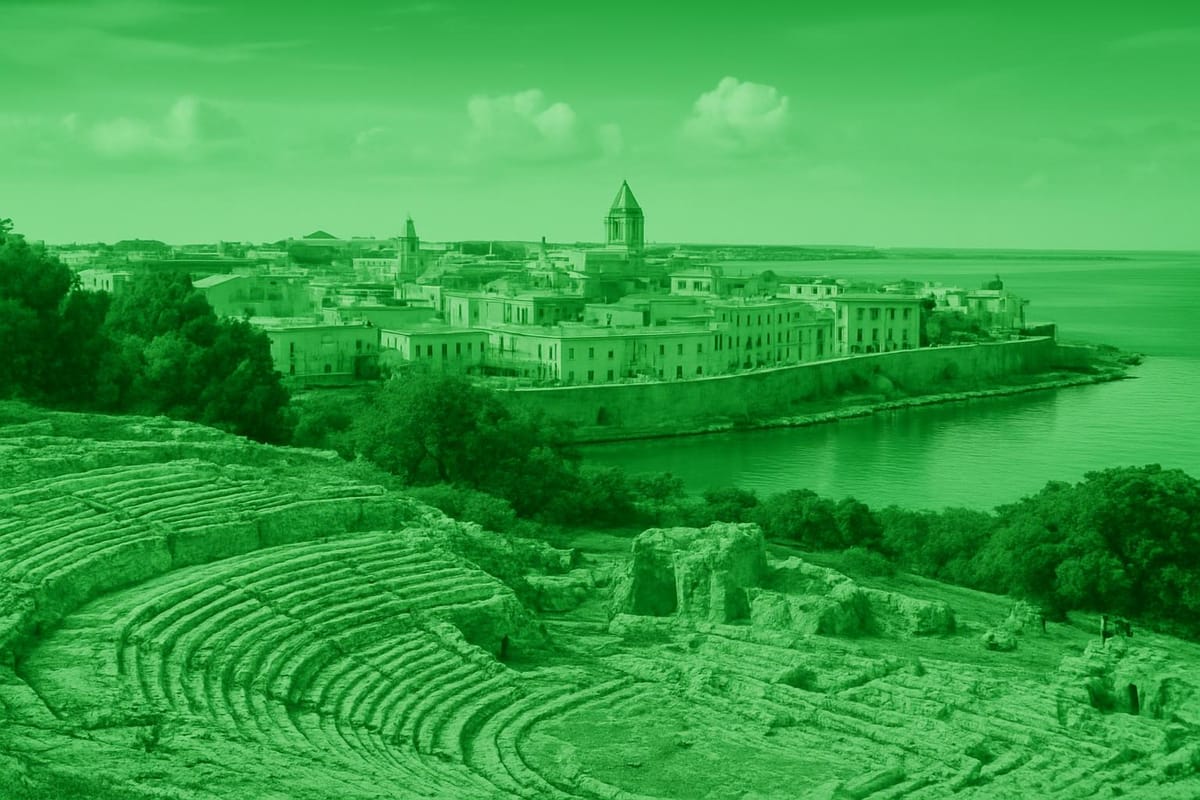 Must-see landmarks of Syracuse, Italy.