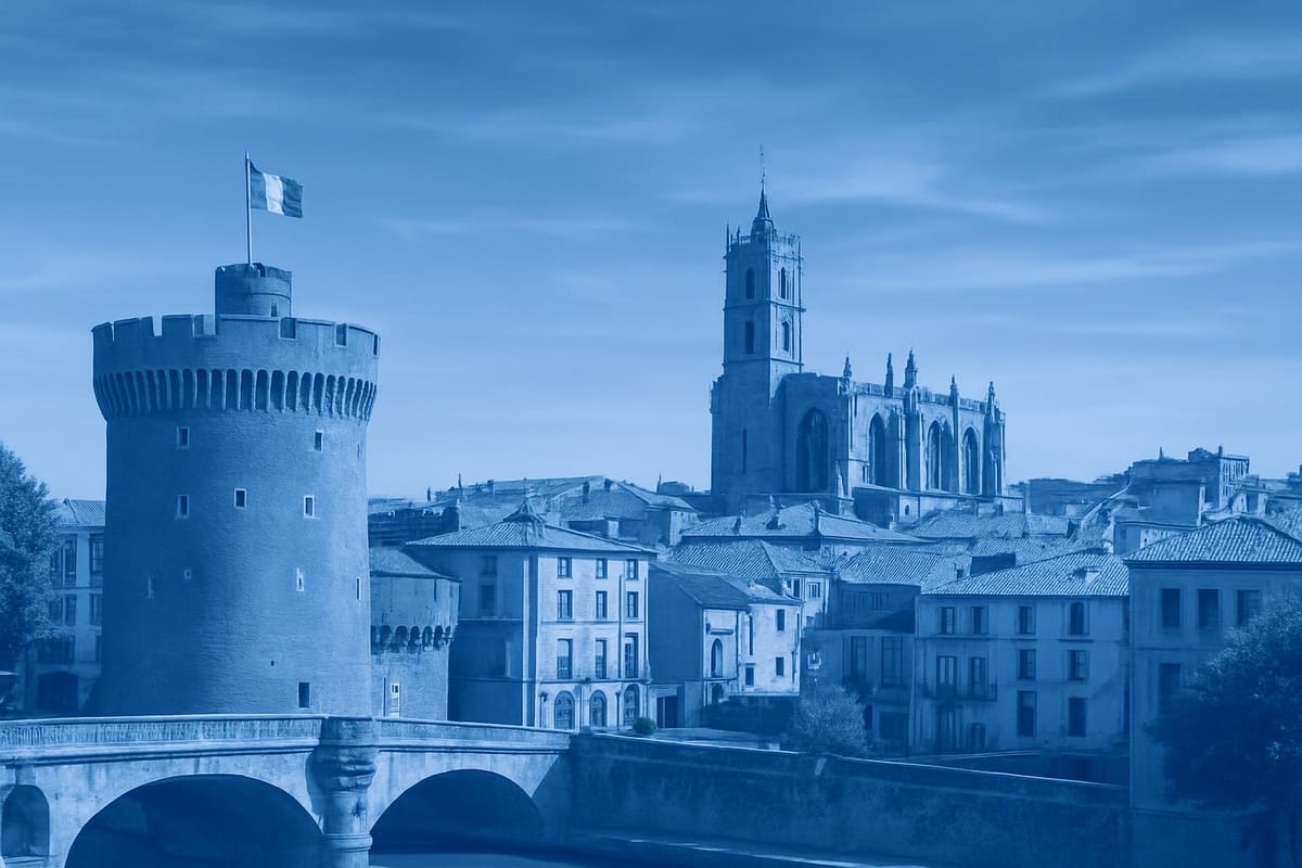 Must-see landmarks of Perpignan, France.