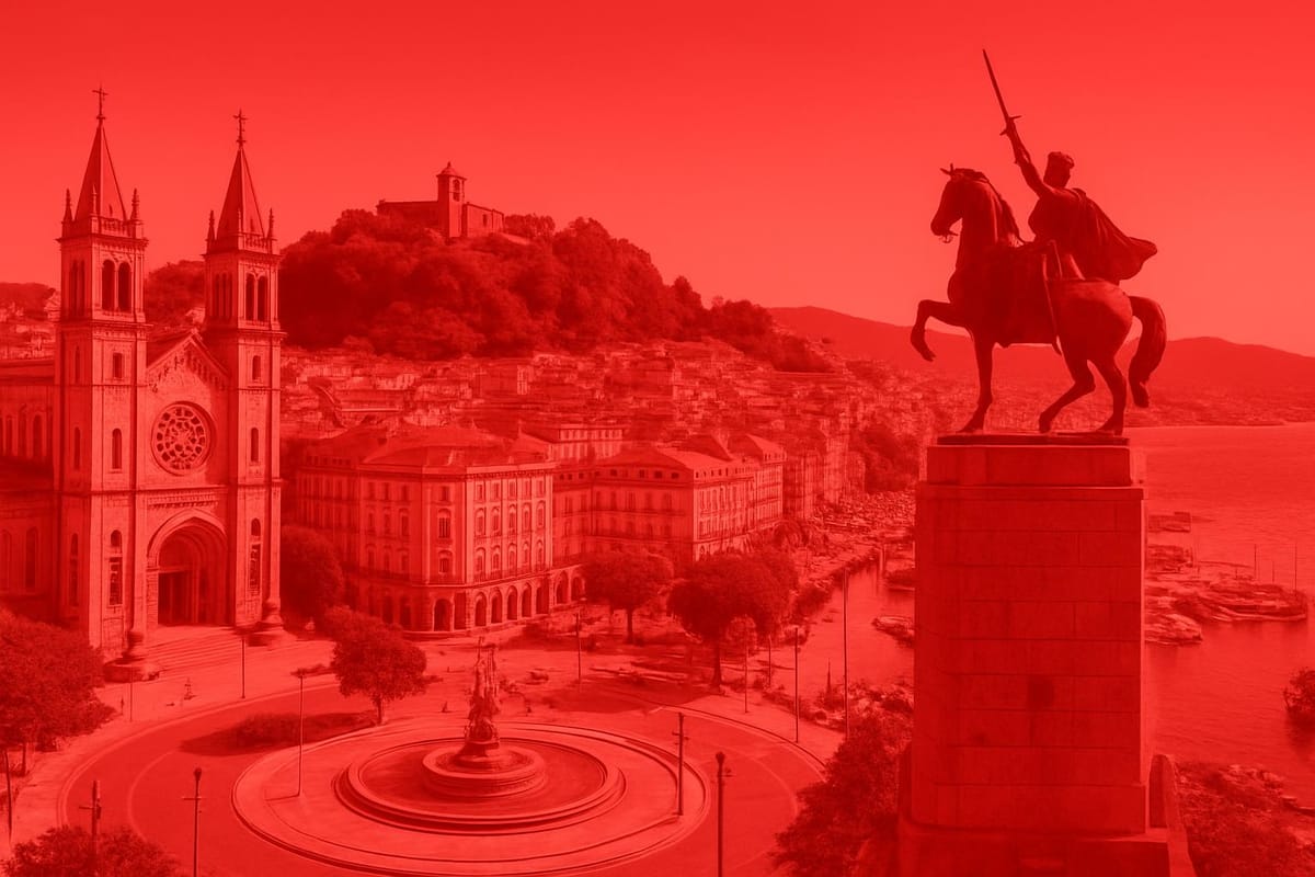 Must-see landmarks of Vigo, Spain.