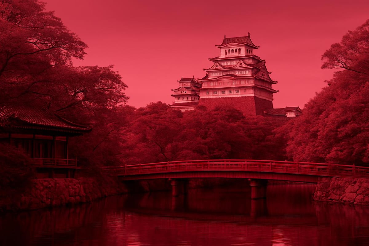 Must-see landmarks of Himeji, Japan.