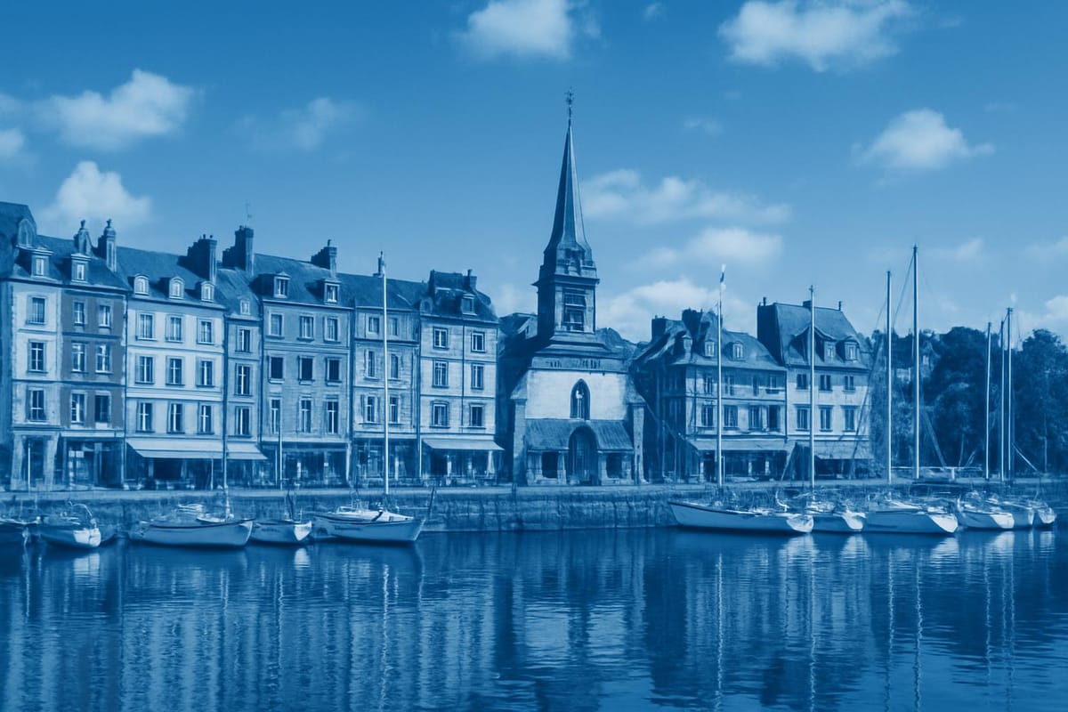 Must-see landmarks of Honfleur, France.