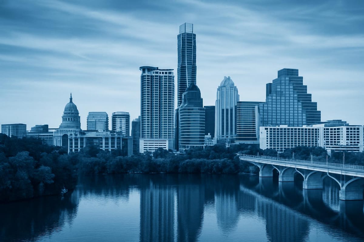 Must-see landmarks of Austin, USA.