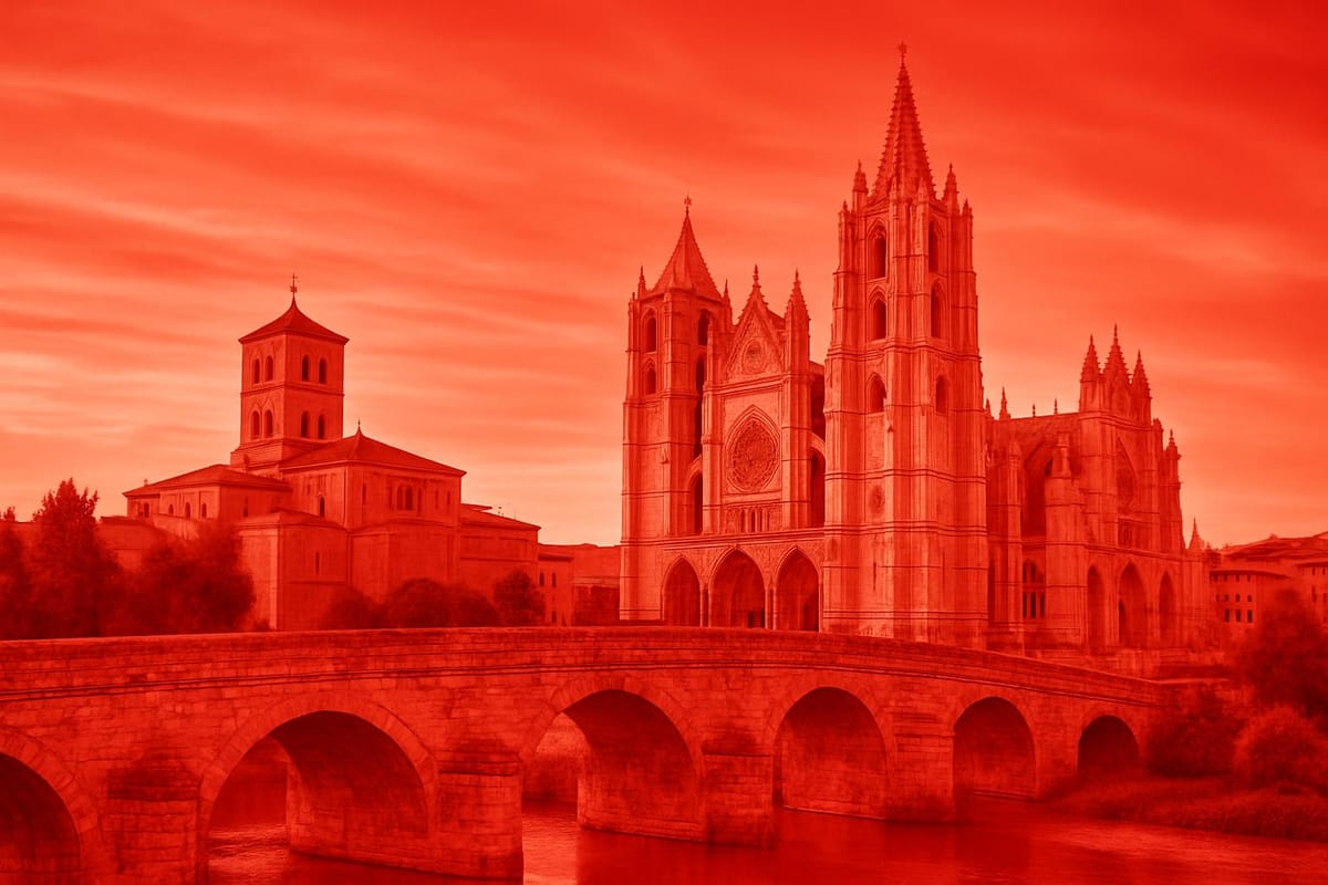 Must-see landmarks of León, Spain.