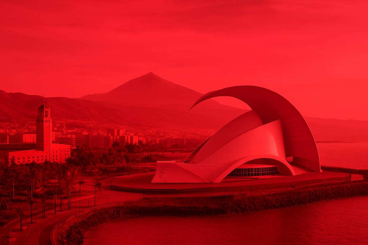 Must-see landmarks of Santa Cruz de Tenerife, Spain.