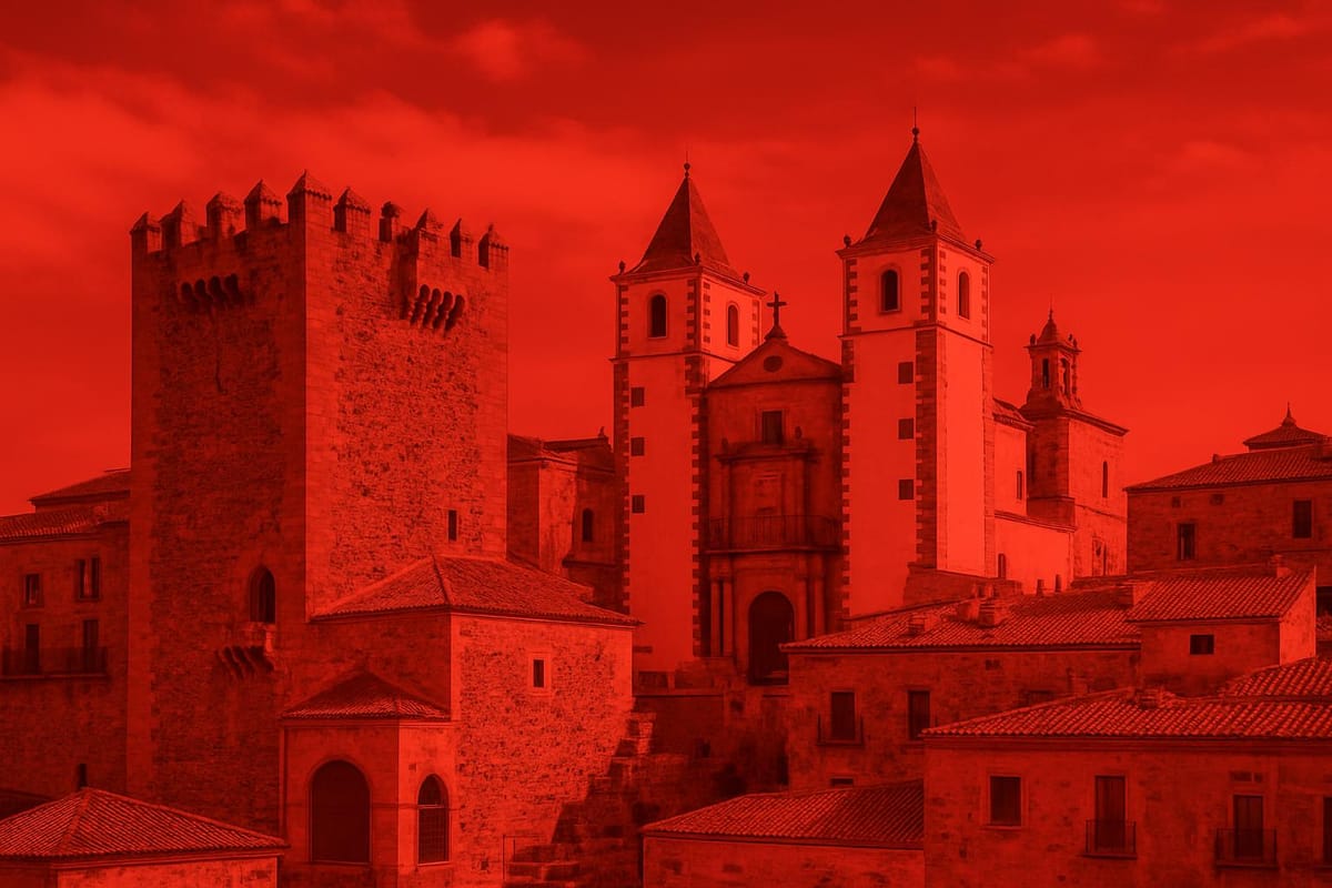 Must-see landmarks of Cáceres, Spain.