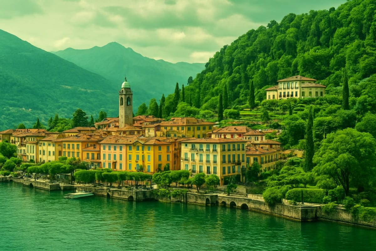 Must-see landmarks of Bellagio, Italy.