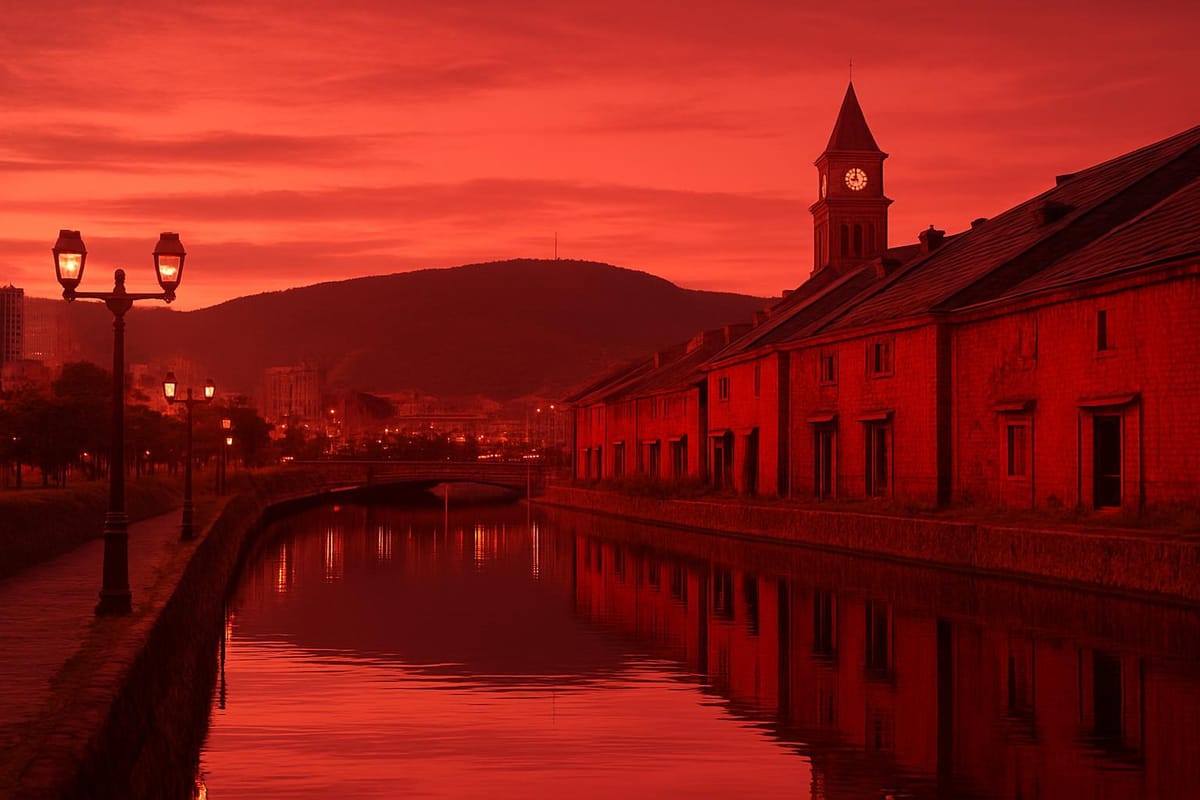 Must-see landmarks of Otaru, Japan.