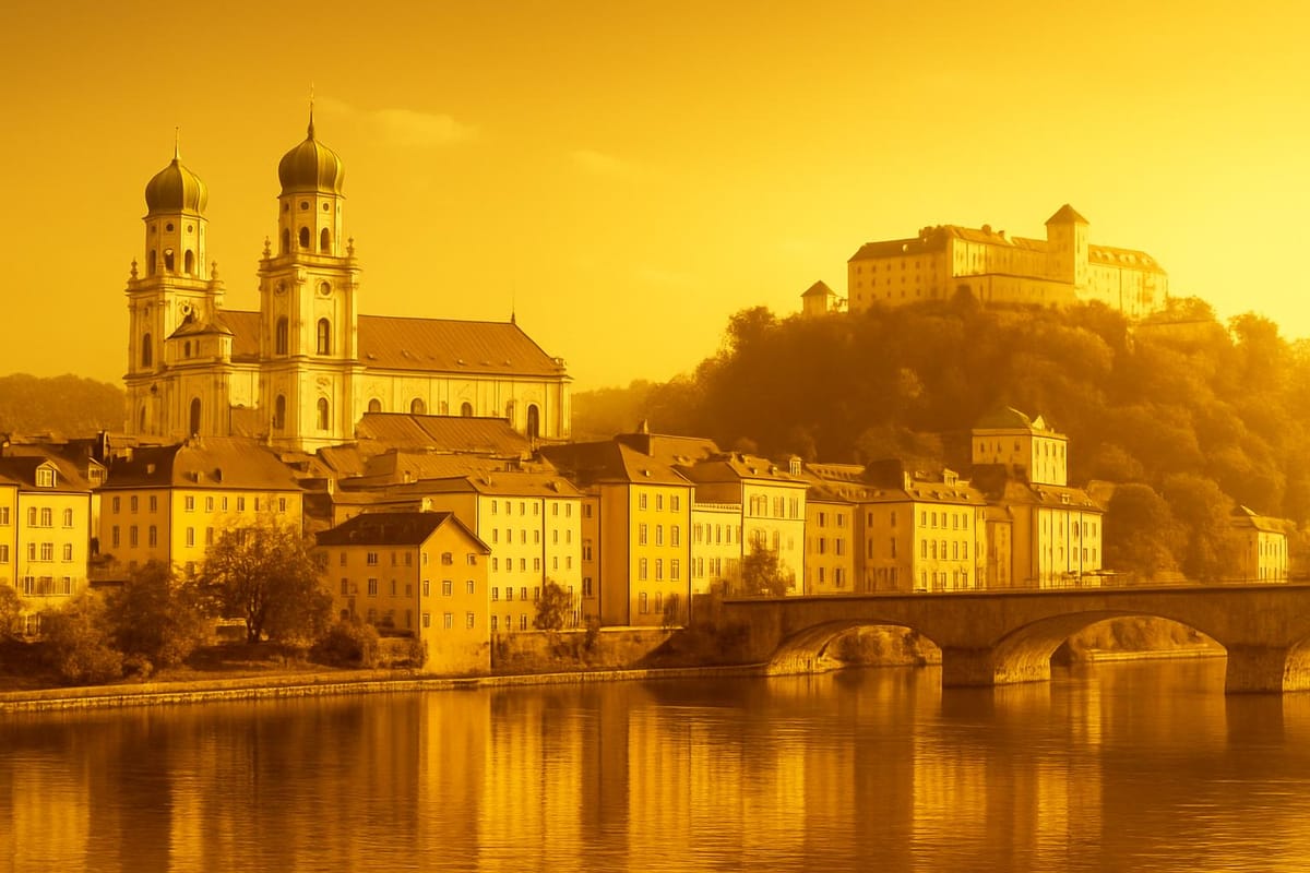 Must-see landmarks of Passau, Germany.