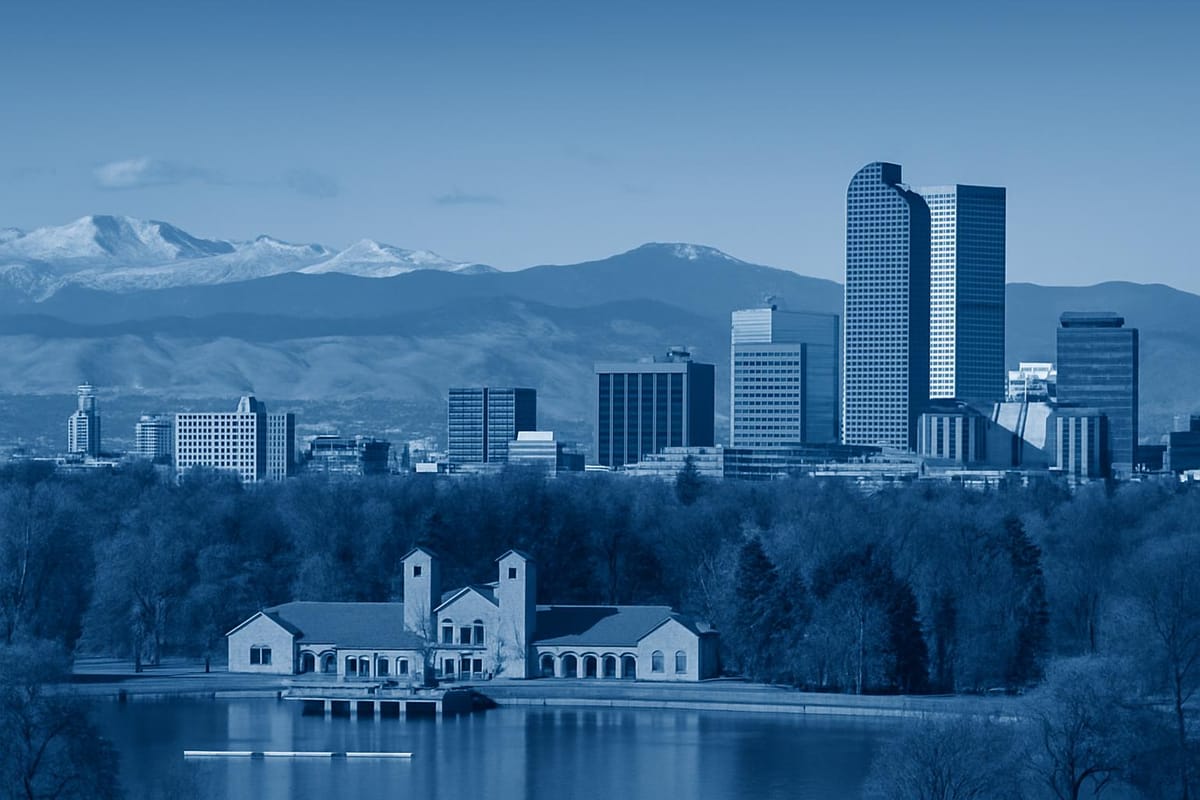 Must-see landmarks of Denver, USA.