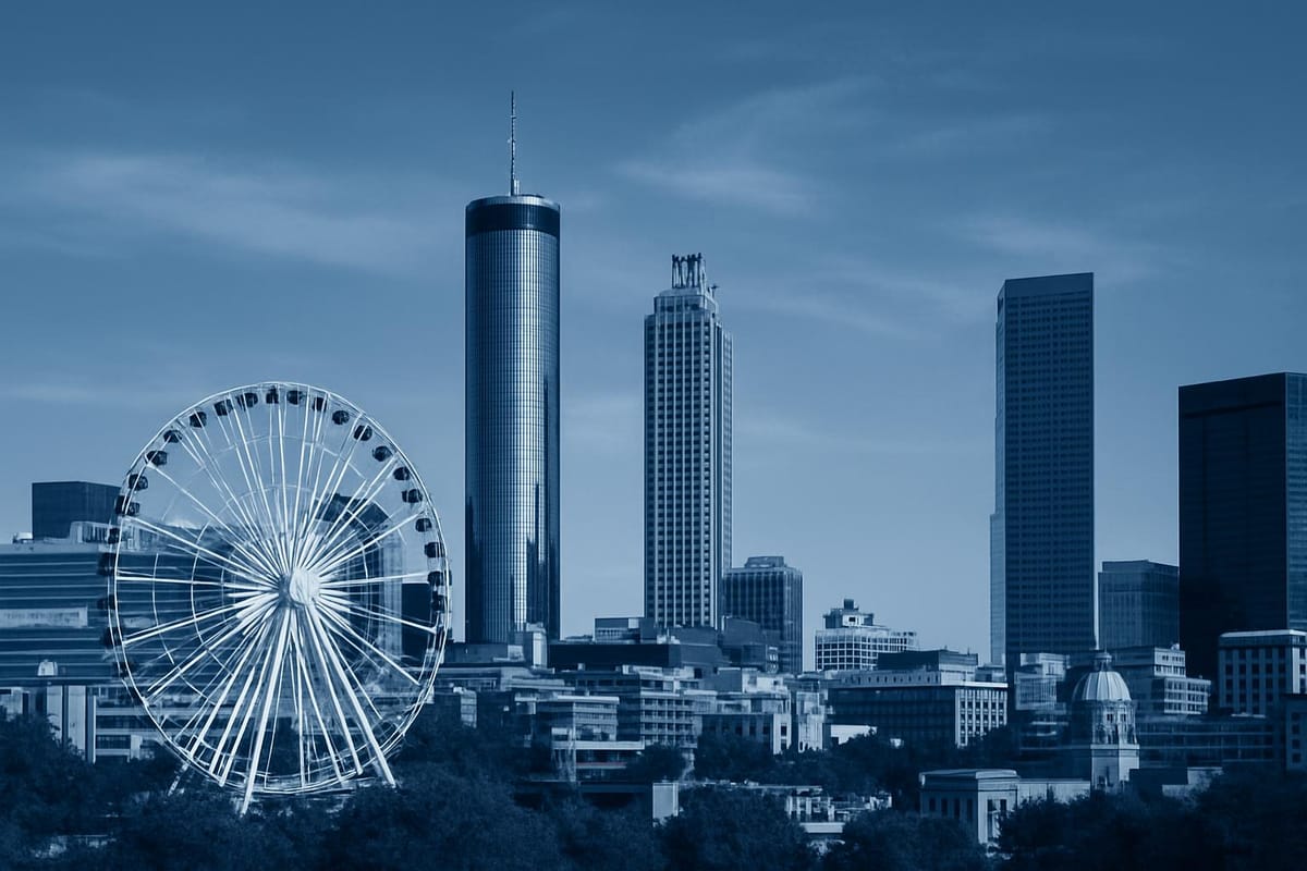 Must-see landmarks of Atlanta, USA.