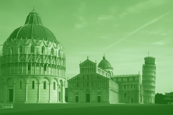 Must-see landmarks of Pisa, Italy.
