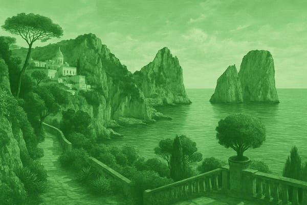 Must-see landmarks of Capri, Italy.