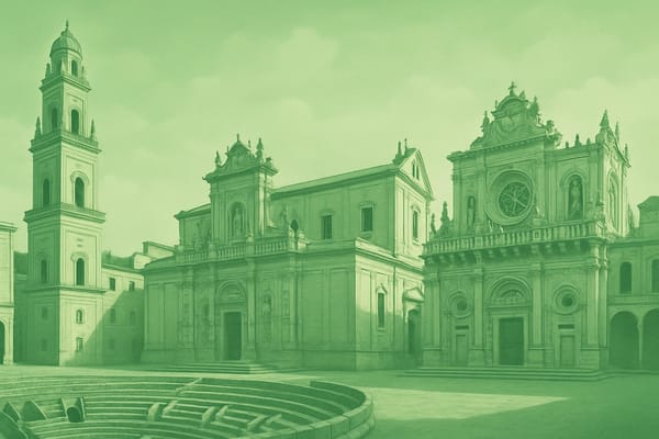 Must-see landmarks of Lecce, Italy.