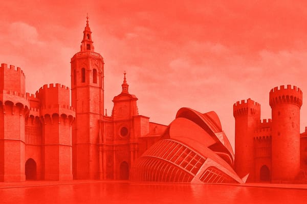 Must-see landmarks of Valencia, Spain.