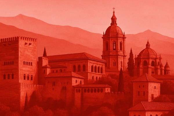 Must-see landmarks of Granada, Spain.
