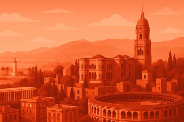 Must-see landmarks of Málaga, Spain.