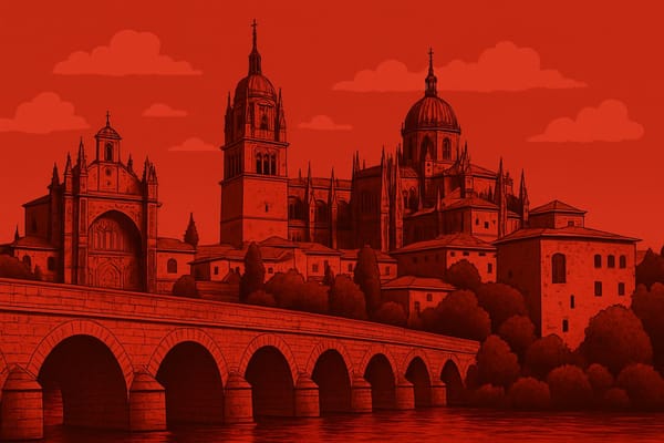 Must-see landmarks of Salamanca, Spain.