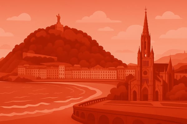 Must-see landmarks of San Sebastián, Spain.