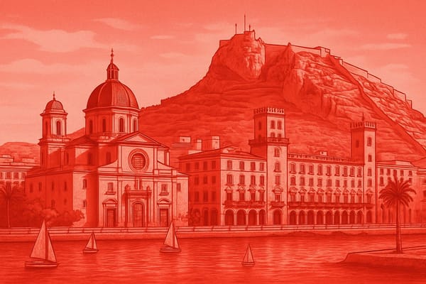Must-see landmarks of Alicante, Spain.