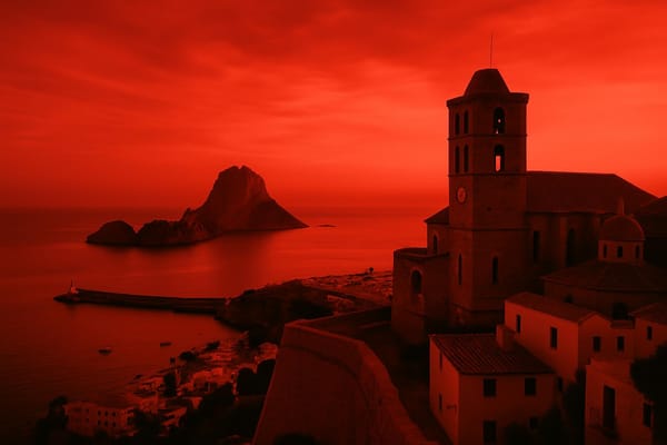 Must-see landmarks of Ibiza, Spain.