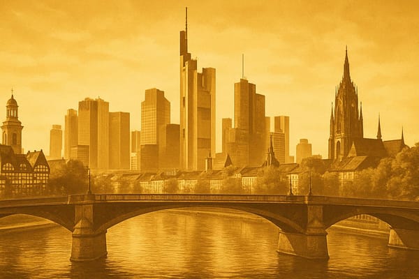 Must-see landmarks of Frankfurt, Germany.