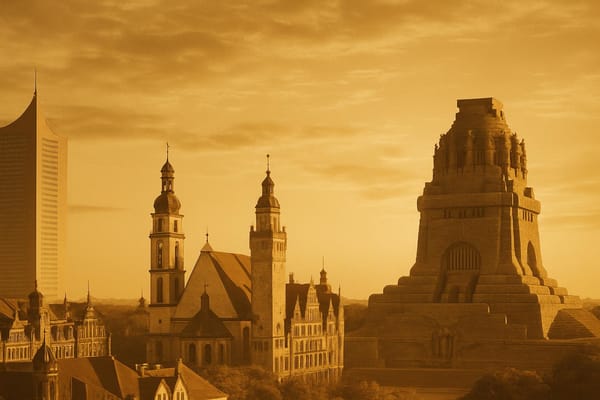 Must-see landmarks of Leipzig, Germany.