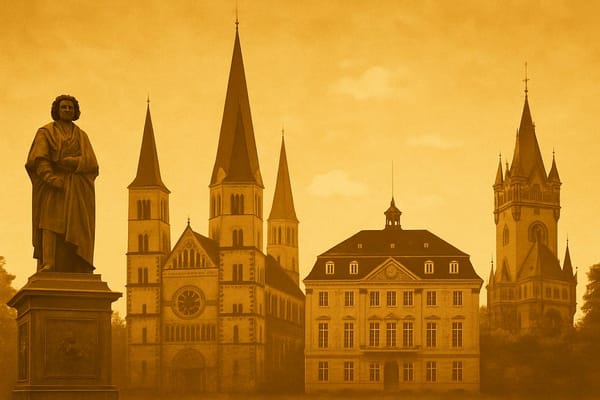 Must-see landmarks of Bonn, Germany.