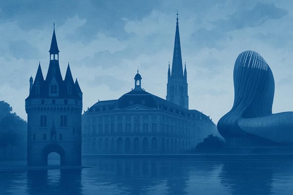 Must-see landmarks of Bordeaux, France.