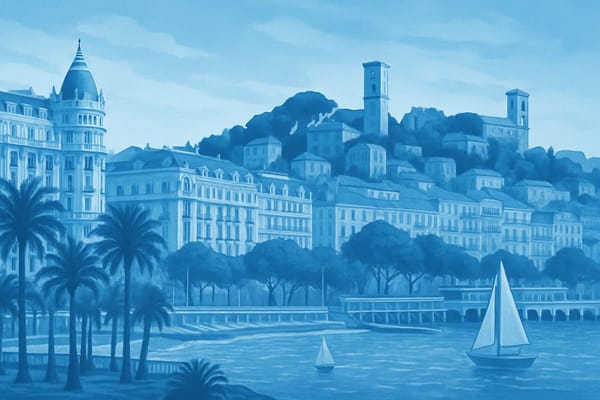 Must-see landmarks of Cannes, France.