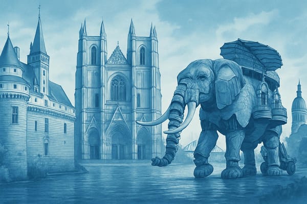 Must-see landmarks of Nantes, France.